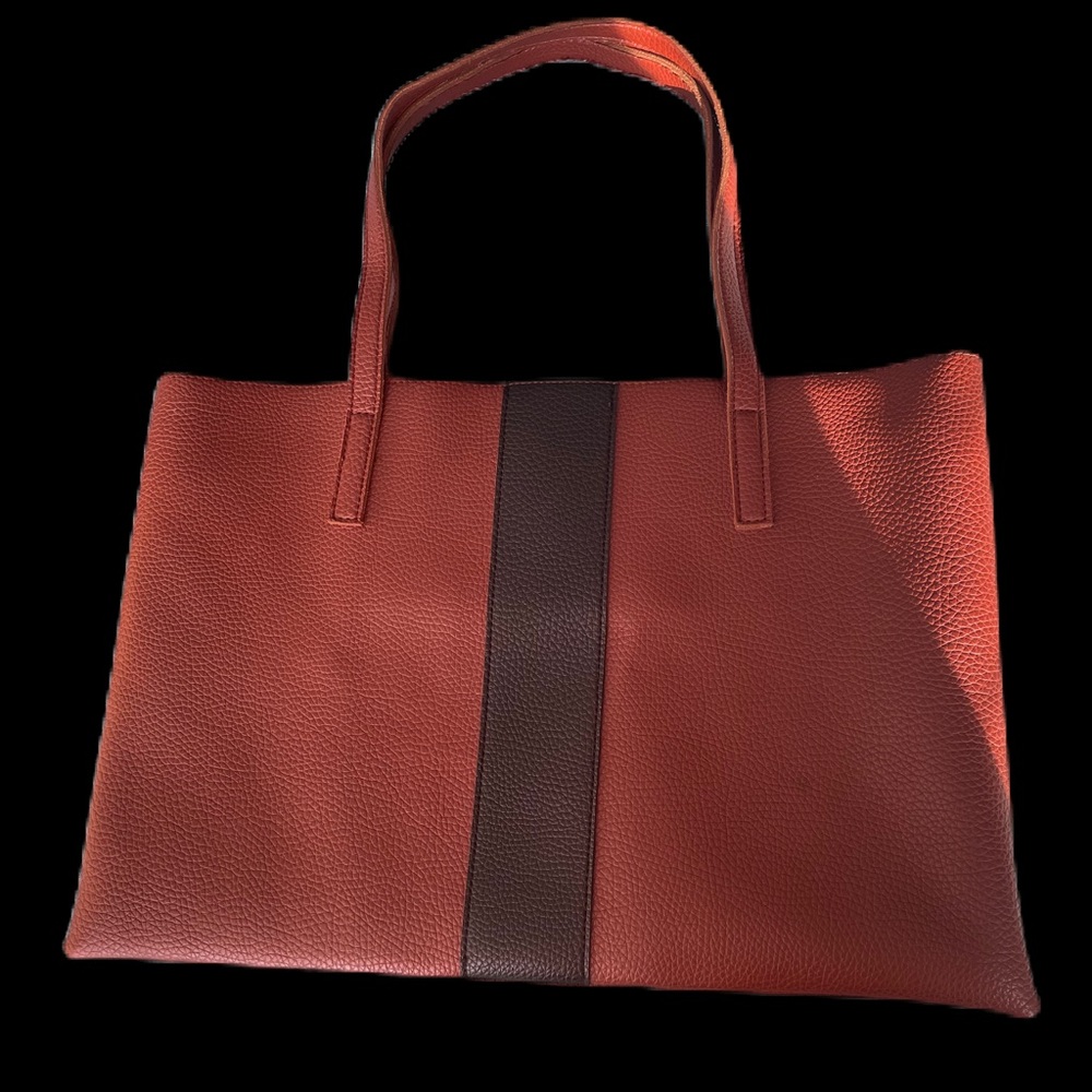 Vince Camuto Bag Pebbled Vegan Leather Tote featuring Slip Pocket Brown Hand Bag